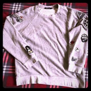 Obey patch crew neck